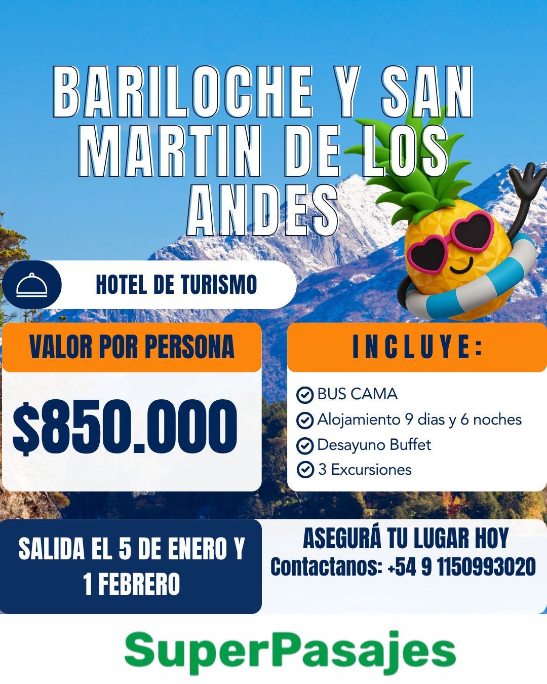 BARILOCHE Y SAN MARTIN DE LOS ANDES